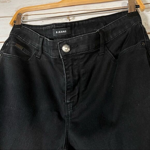 ✨HOST Pick✨ R Jeans 👖 SIZE Petites 31 Distressed Black Denim Jeans - Picture 4 of 12